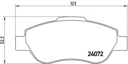 Set placute frana,frana disc FIAT PANDA (169) (2003 - 2016) BREMBO P 23 097 piesa NOUA