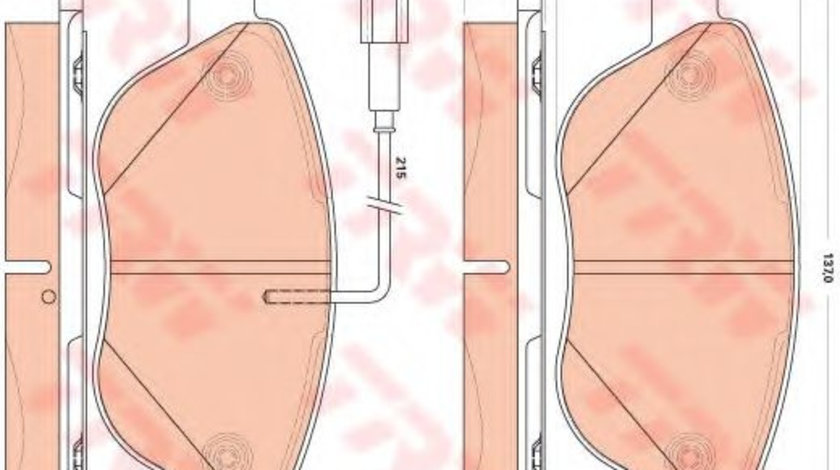 Set placute frana,frana disc FIAT PANDA (169) (2003 - 2016) TRW GDB1879 piesa NOUA