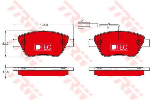 Set placute frana,frana disc FIAT PANDA (169) (2003 - 2016) TRW GDB1654DTE piesa NOUA