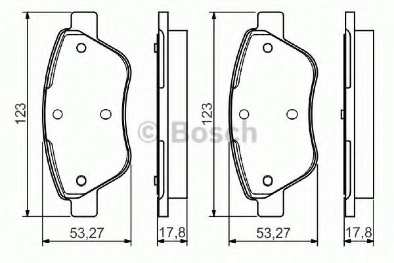 Set placute frana,frana disc FIAT PANDA (169) (2003 - 2016) BOSCH 0 986 495 102 piesa NOUA