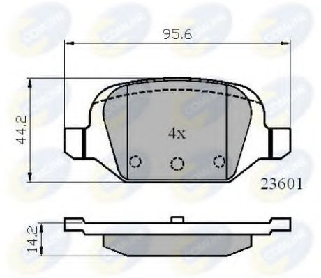 Set placute frana,frana disc FIAT PANDA (169) (2003 - 2016) COMLINE CBP01026 piesa NOUA