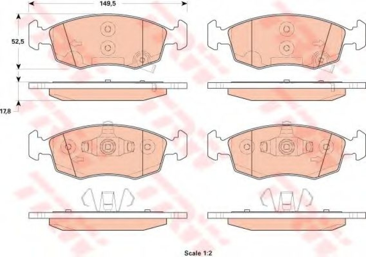 Set placute frana,frana disc FIAT PANDA VAN (312) (2012 - 2016) TRW GDB1921 piesa NOUA