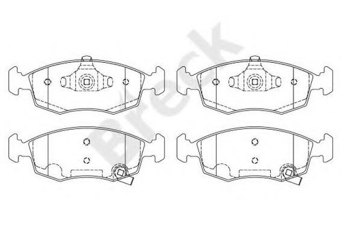 Set placute frana,frana disc FIAT PANDA VAN (312) (2012 - 2016) Break 25323 00 702 10 piesa NOUA
