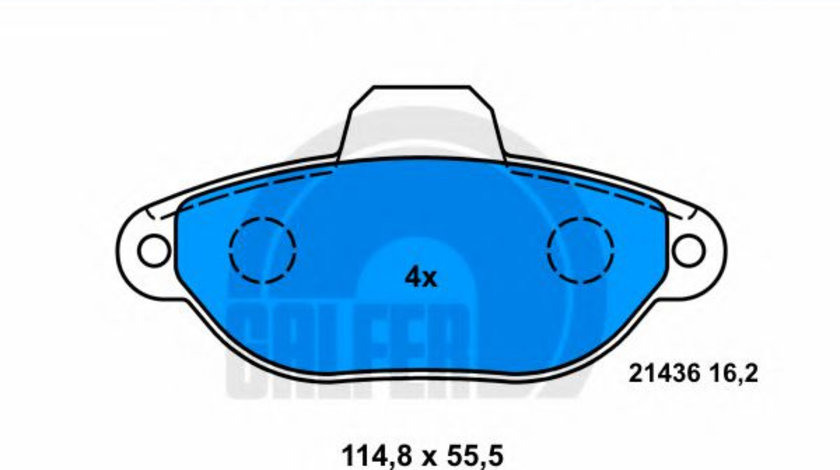 Set placute frana,frana disc FIAT PUNTO (176) (1993 - 1999) GALFER B1.G102-0305.2 piesa NOUA