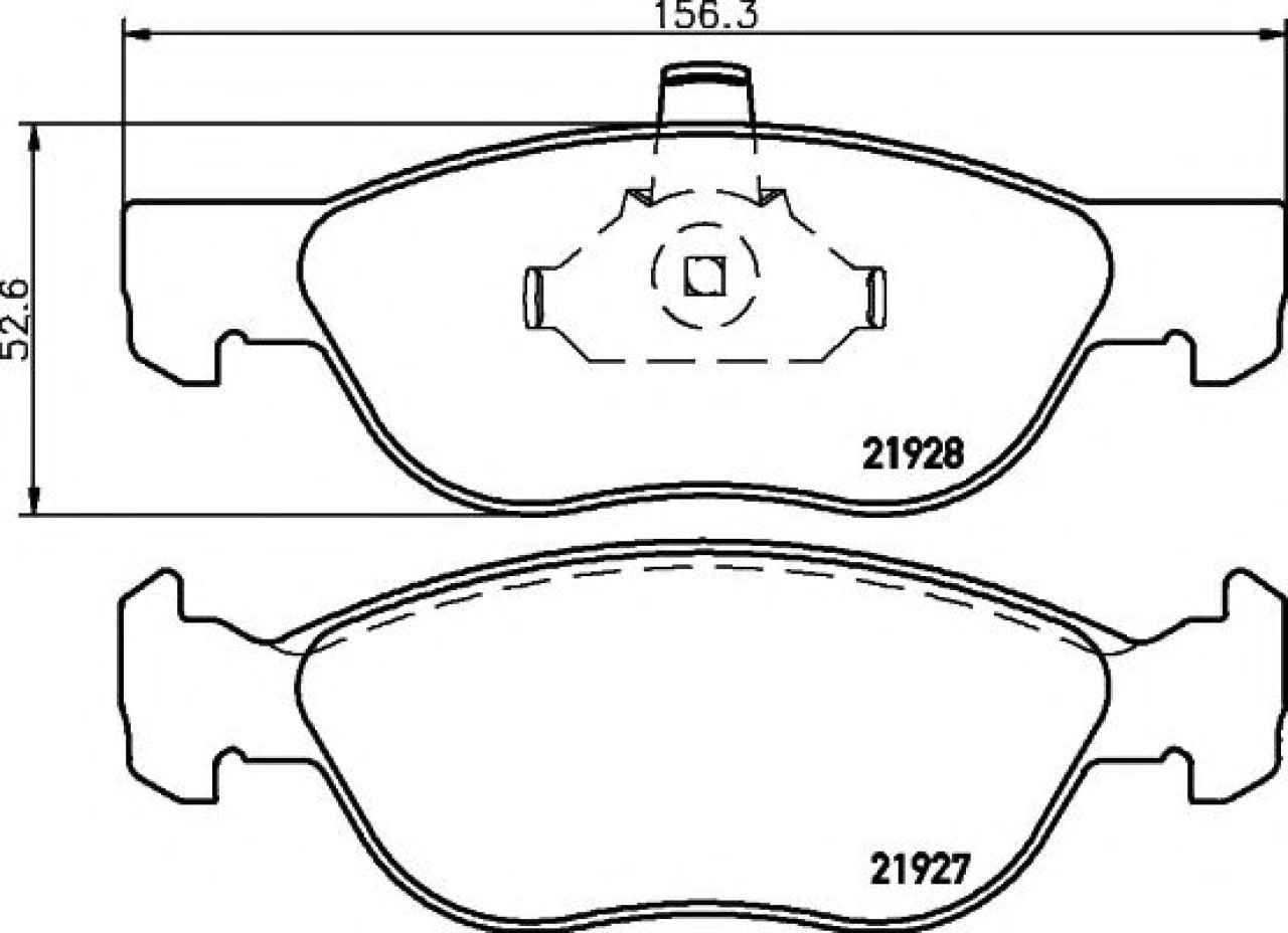 Set placute frana,frana disc FIAT PUNTO (176) (1993 - 1999) TEXTAR 2192703 piesa NOUA