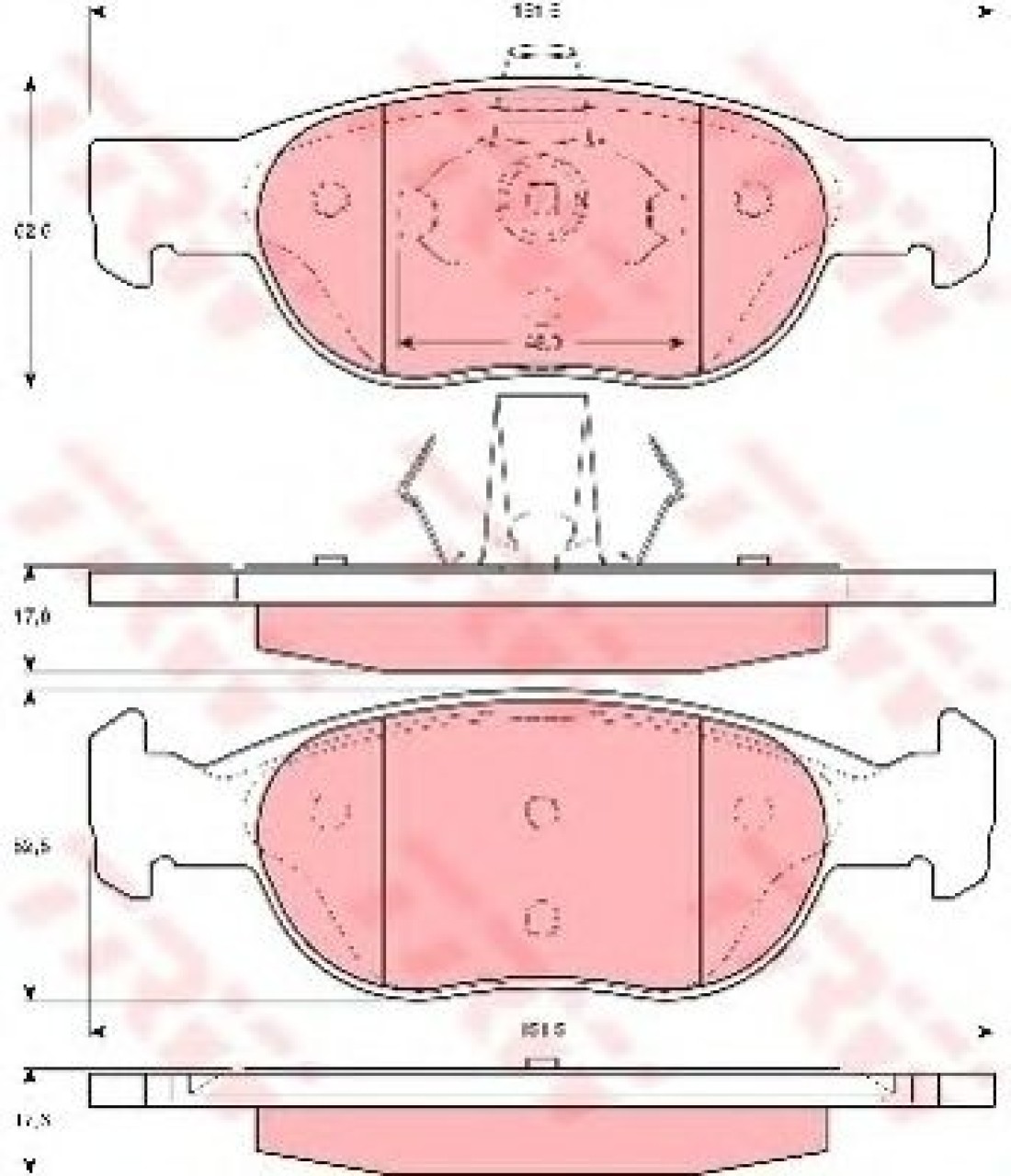 Set placute frana,frana disc FIAT PUNTO (188) (1999 - 2016) TRW GDB1382 piesa NOUA
