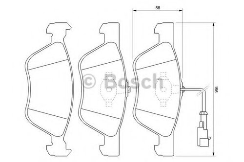 Set placute frana,frana disc FIAT PUNTO (188) (1999 - 2016) BOSCH 0 986 424 578 piesa NOUA