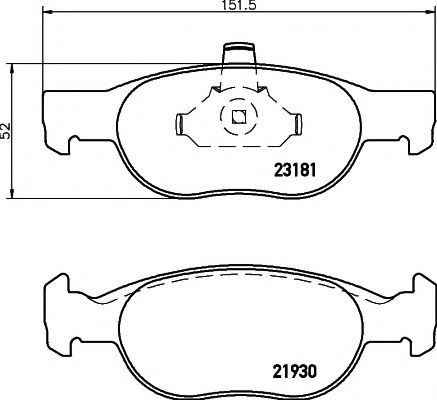 Set placute frana,frana disc FIAT PUNTO (188) (1999 - 2016) TEXTAR 2318101 piesa NOUA