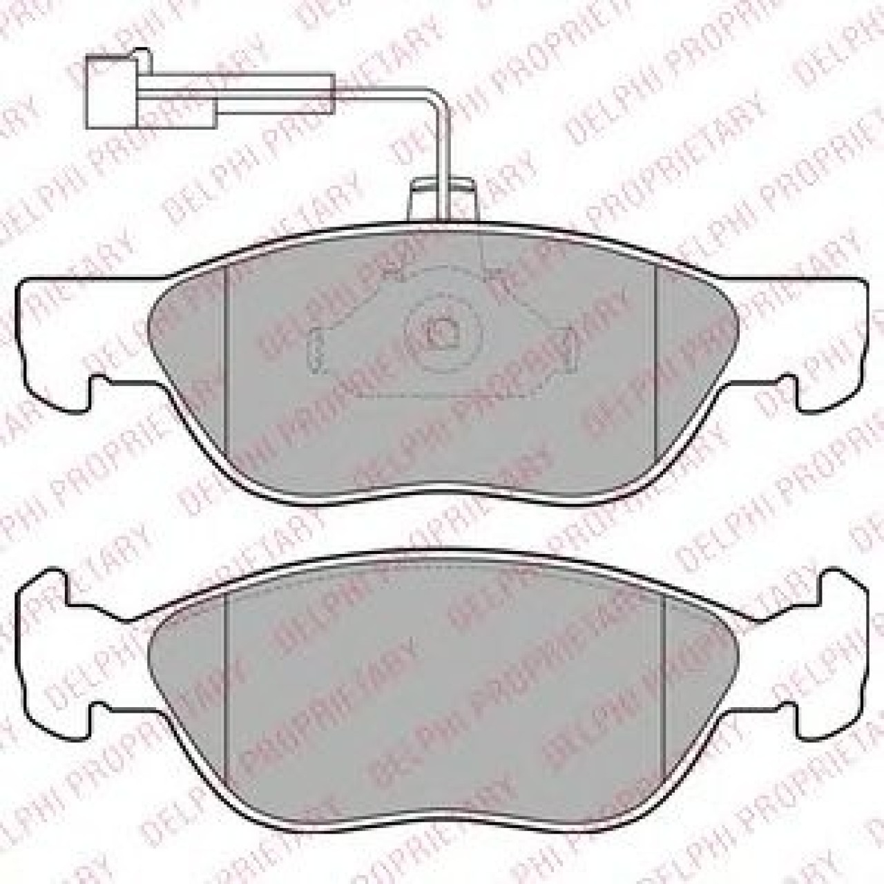 Set placute frana,frana disc FIAT PUNTO (188) (1999 - 2016) DELPHI LP1586 piesa NOUA