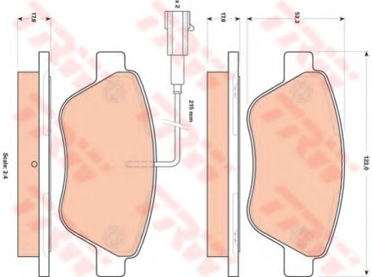 Set placute frana,frana disc FIAT PUNTO (199) (2012 - 2016) TRW GDB1842 piesa NOUA