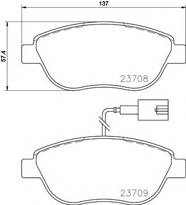 Set placute frana,frana disc FIAT PUNTO (199) (2012 - 2016) TEXTAR 2370901 piesa NOUA