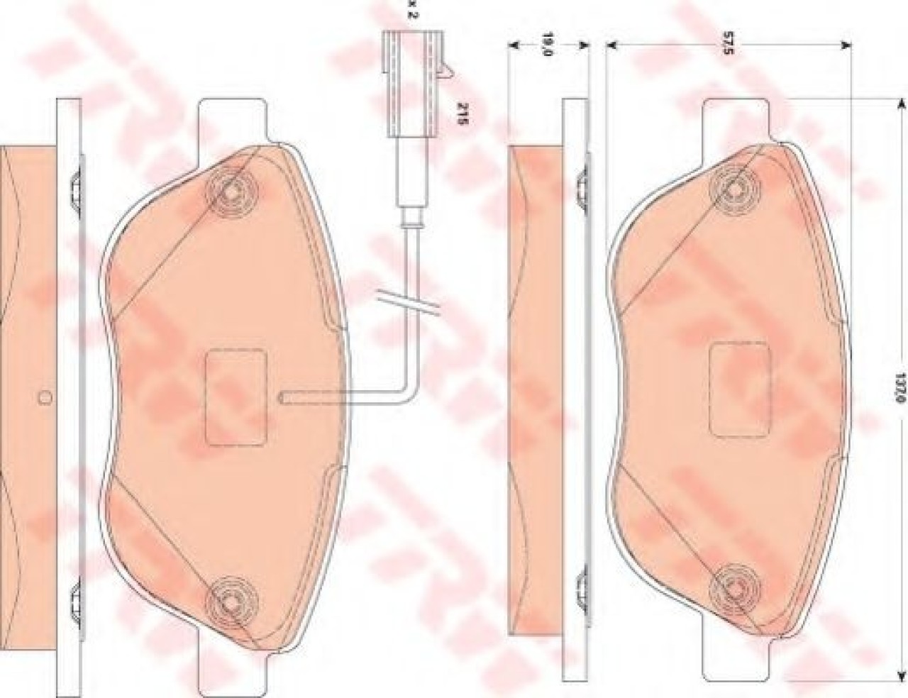 Set placute frana,frana disc FIAT PUNTO (199) (2012 - 2016) TRW GDB1829 piesa NOUA