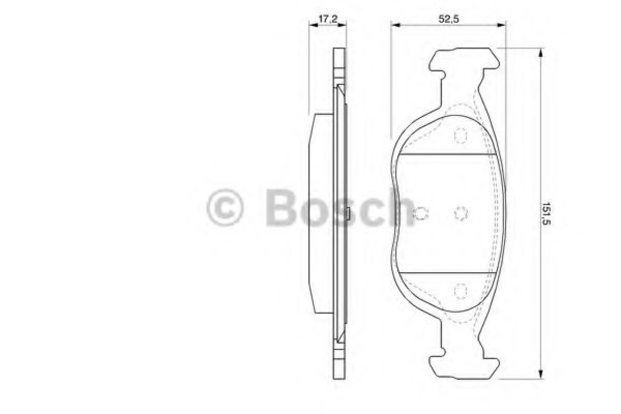Set placute frana,frana disc FIAT PUNTO Cabriolet (176C) (1994 - 2000) BOSCH 0 986 424 544 piesa NOUA