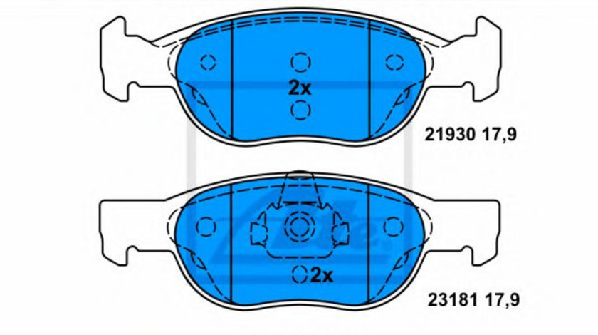 Set placute frana,frana disc FIAT PUNTO Cabriolet (176C) (1994 - 2000) ATE 13.0460-7114.2 piesa NOUA