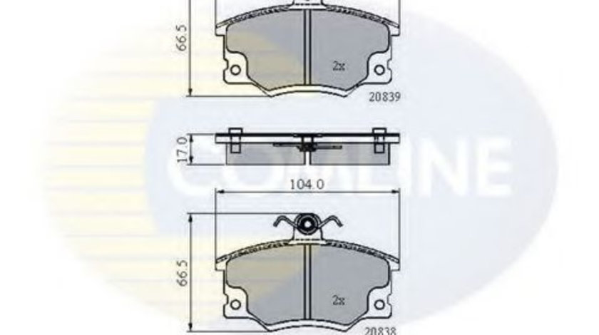 Set placute frana,frana disc FIAT PUNTO Van (176L) (1996 - 2000) COMLINE CBP4137 piesa NOUA