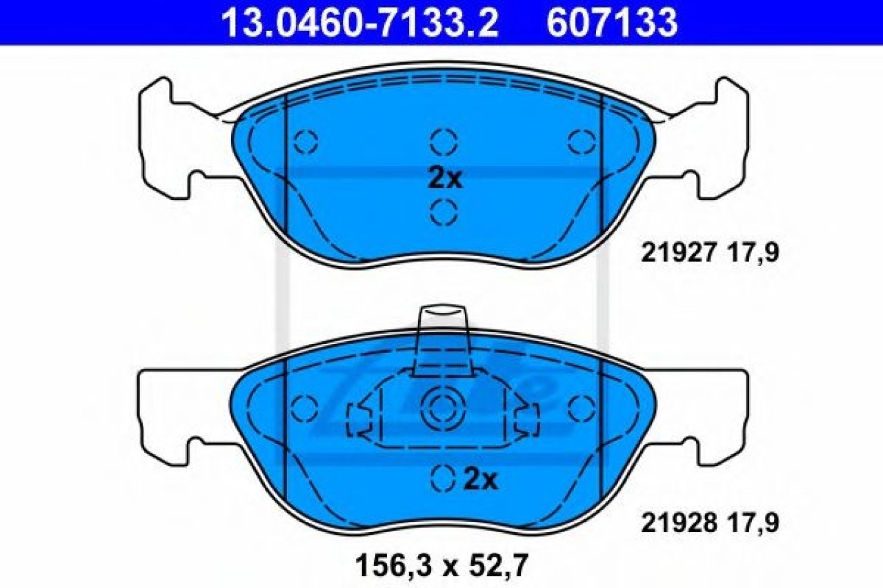 Set placute frana,frana disc FIAT PUNTO Van (188AX) (2000 - 2009) ATE 13.0460-7133.2 piesa NOUA