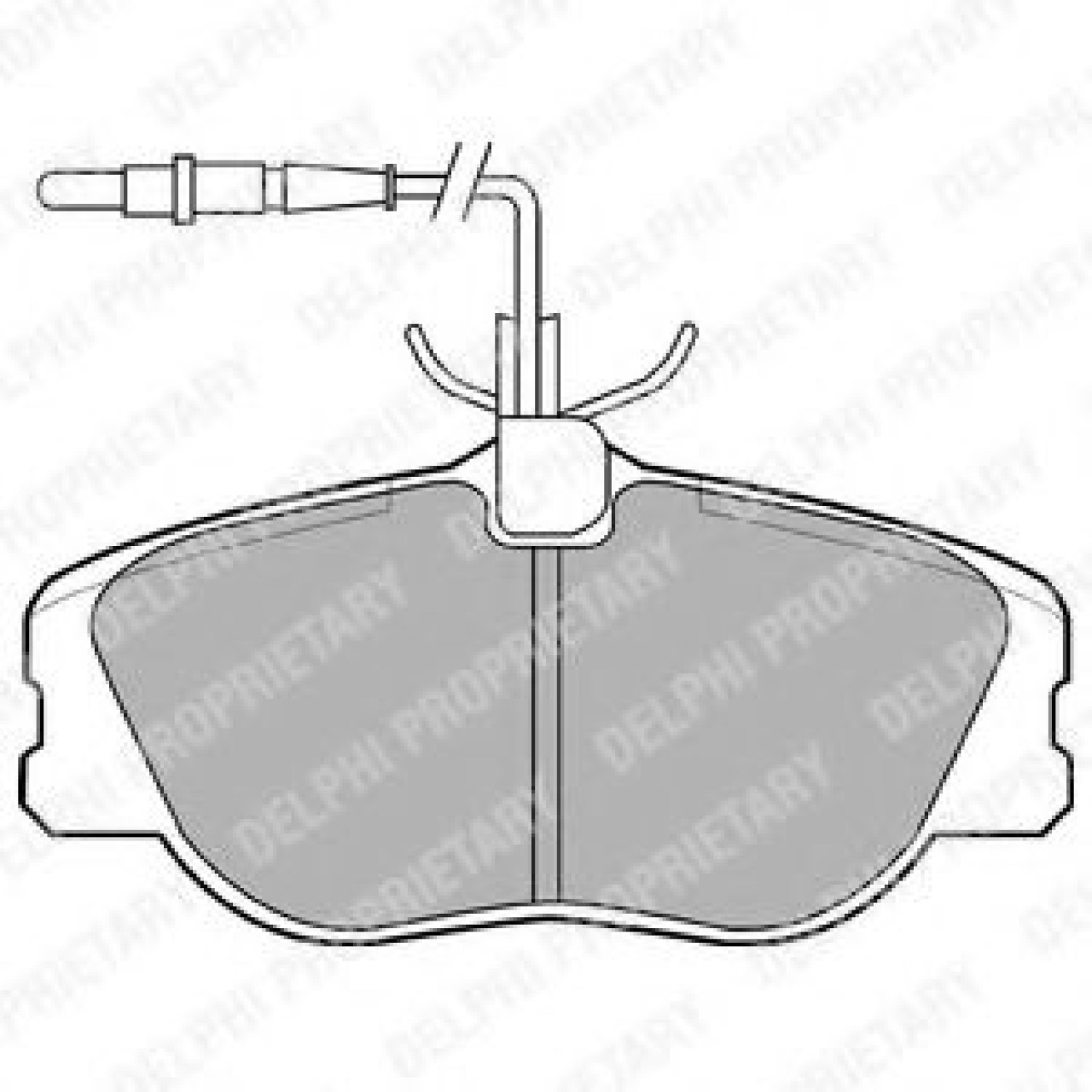 Set placute frana,frana disc FIAT SCUDO combinato (220P) (1996 - 2006) DELPHI LP909 piesa NOUA