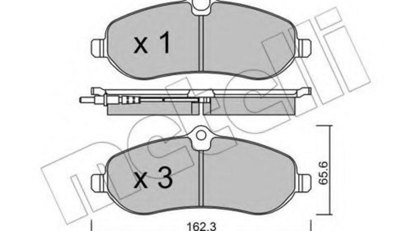 Set placute frana,frana disc FIAT SCUDO platou / sasiu (272, 270) (2007 - 2016) METELLI 22-0707-0 piesa NOUA