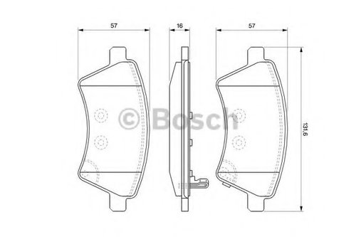 Set placute frana,frana disc FIAT SEDICI (FY) (2006 - 2016) BOSCH 0 986 494 129 piesa NOUA
