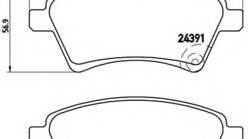 Set placute frana,frana disc FIAT SEDICI (FY) (2006 - 2016) BREMBO P 23 105 piesa NOUA