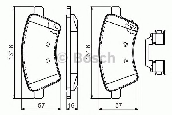 Set placute frana,frana disc FIAT SEDICI (FY) (2006 - 2016) BOSCH 0 986 494 584 piesa NOUA