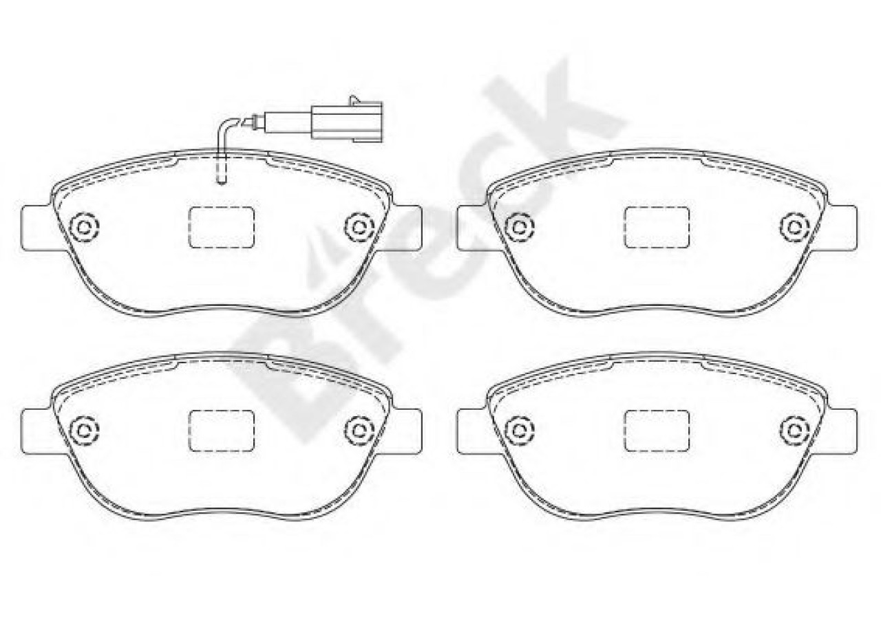 Set placute frana,frana disc FIAT STILO (192) (2001 - 2010) Break 23708 00 701 10 piesa NOUA