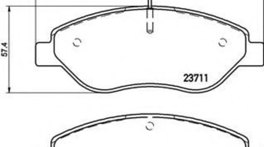 Set placute frana,frana disc FIAT STILO (192) (2001 - 2010) BREMBO P 23 145 piesa NOUA