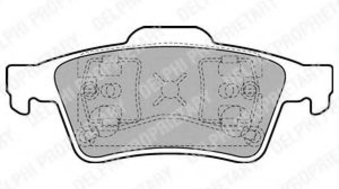 Set placute frana,frana disc FIAT STILO (192) (2001 - 2010) DELPHI LP1701 piesa NOUA