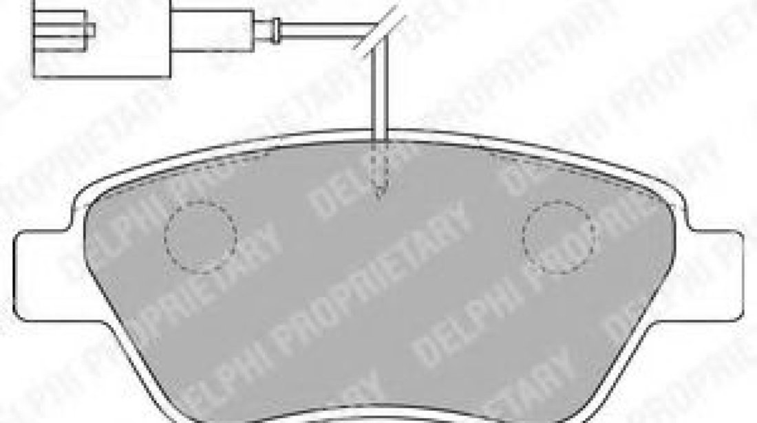 Set placute frana,frana disc FIAT STILO (192) (2001 - 2010) DELPHI LP1722 piesa NOUA