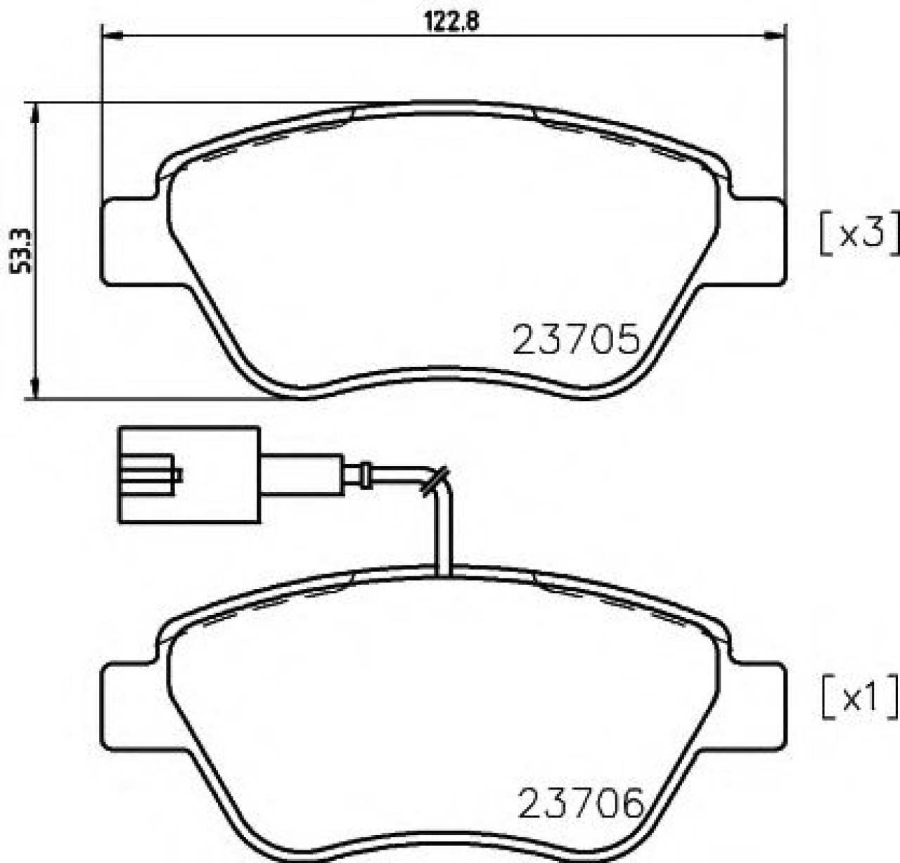 Set placute frana,frana disc FIAT STILO (192) (2001 - 2010) TEXTAR 2370502 piesa NOUA