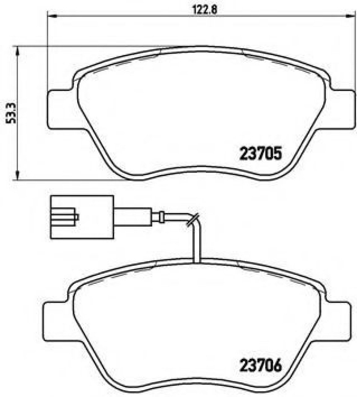 Set placute frana,frana disc FIAT STILO Multi Wagon (192) (2003 - 2008) BREMBO P 23 085 piesa NOUA