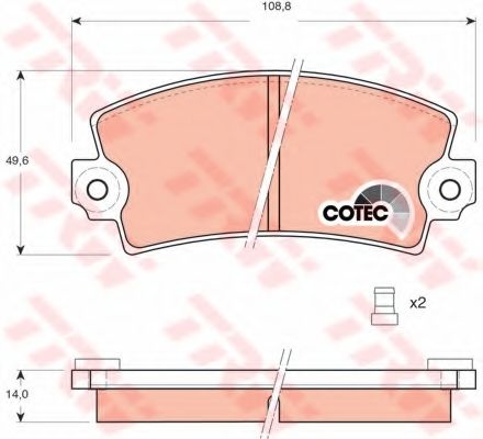 Set placute frana,frana disc FIAT STRADA I (138A) (1978 - 1987) TRW GDB148 piesa NOUA