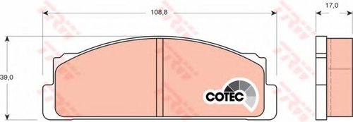 Set placute frana,frana disc FIAT STRADA I (138A) (1978 - 1987) TRW GDB106 piesa NOUA