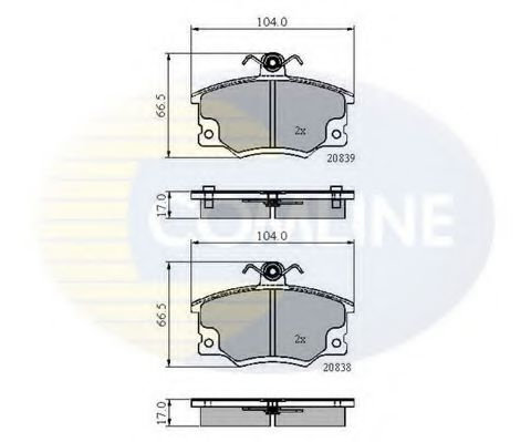 Set placute frana,frana disc FIAT STRADA Cabriolet (138_) (1979 - 1989) COMLINE CBP4137 piesa NOUA