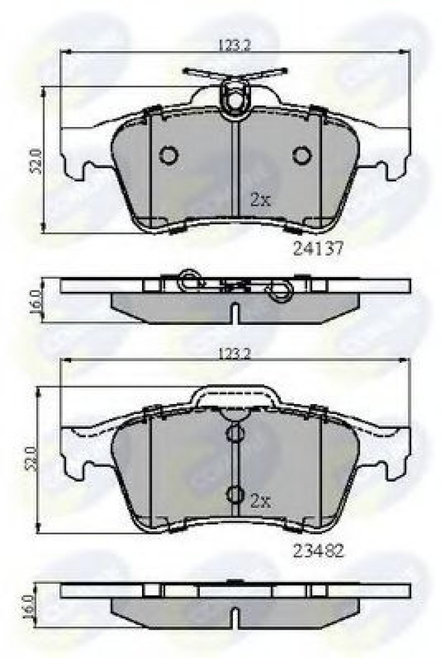 Set placute frana,frana disc FORD C-MAX (DM2) (2007 - 2016) COMLINE CBP01599 piesa NOUA
