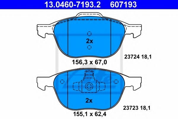 Set placute frana,frana disc FORD C-MAX (DM2) (2007 - 2016) ATE 13.0460-7193.2 piesa NOUA
