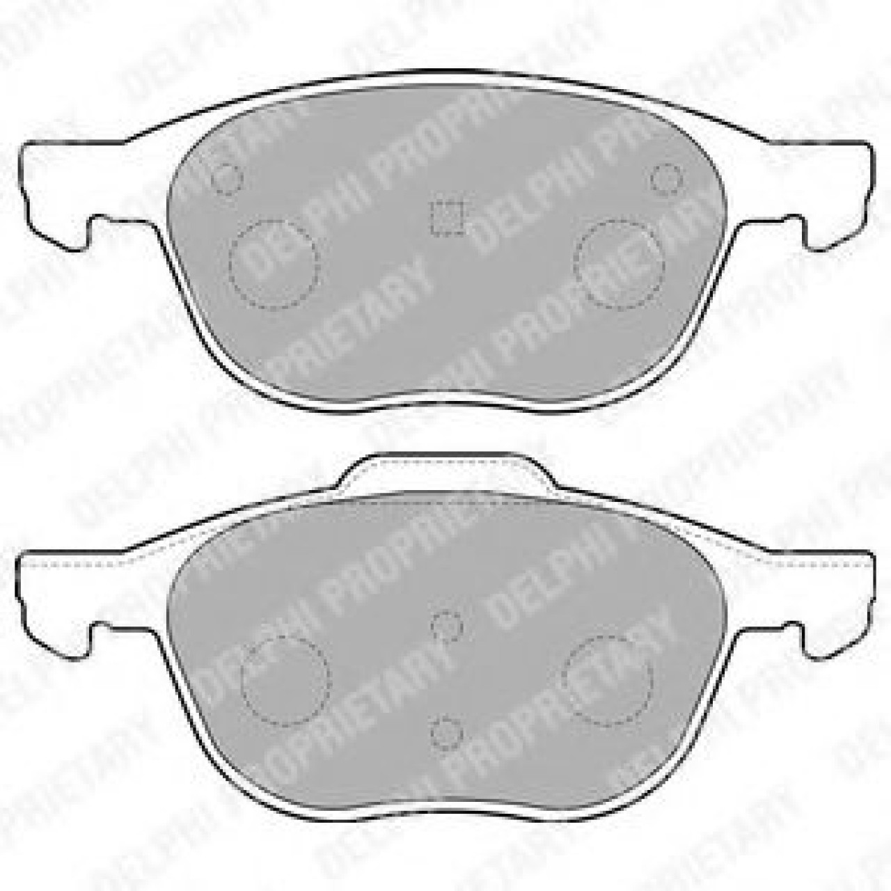 Set placute frana,frana disc FORD C-MAX (DM2) (2007 - 2016) DELPHI LP1869 piesa NOUA