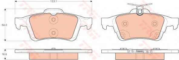 Set placute frana,frana disc FORD C-MAX II Van (2010 - 2016) TRW GDB1938 piesa NOUA