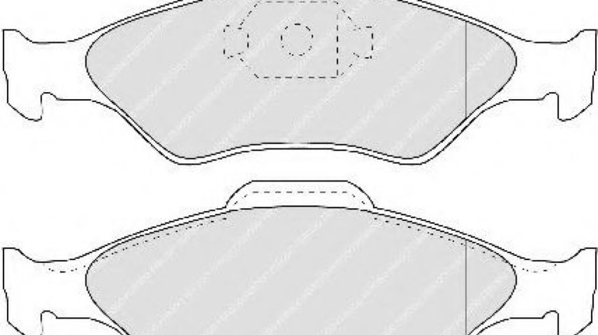 Set placute frana,frana disc FORD COURIER (J3, J5) (1996 - 2016) FERODO FDB1393 piesa NOUA