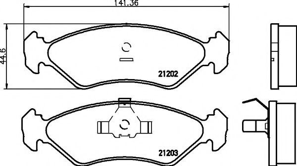 Set placute frana,frana disc FORD COURIER (J3, J5) (1996 - 2016) TEXTAR 2120203 piesa NOUA