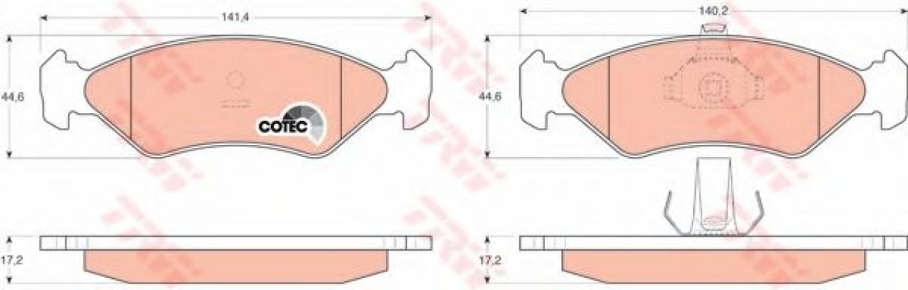 Set placute frana,frana disc FORD COURIER (J3, J5) (1996 - 2016) TRW GDB1221 piesa NOUA