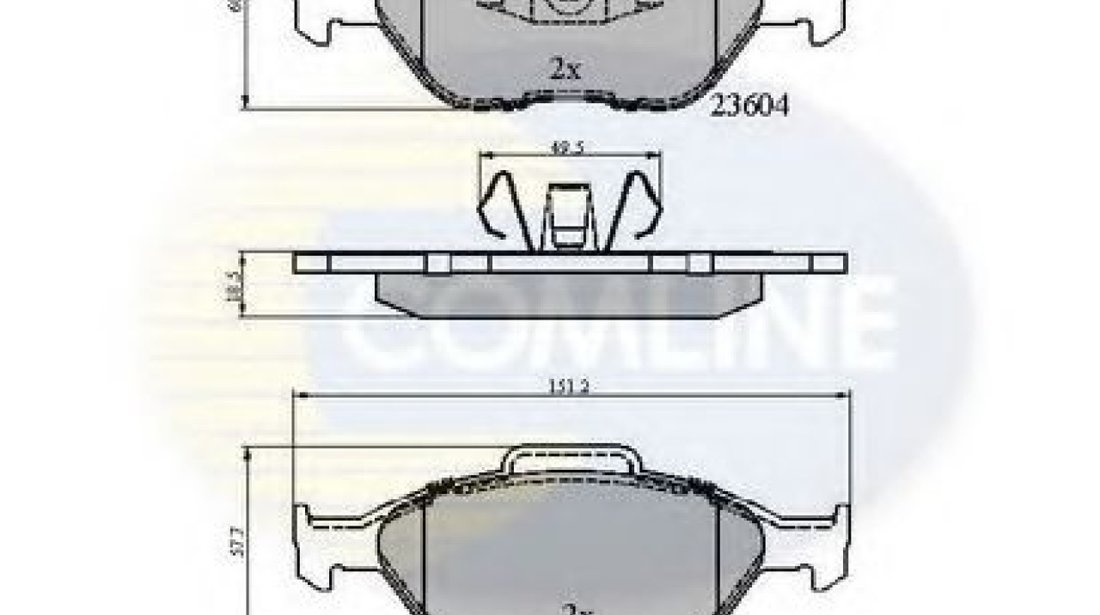 Set placute frana,frana disc FORD COURIER (J3, J5) (1996 - 2016) COMLINE CBP0891 piesa NOUA