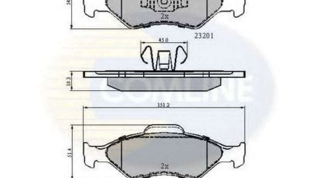 Set placute frana,frana disc FORD COURIER (J3, J5) (1996 - 2016) COMLINE CBP0899 piesa NOUA