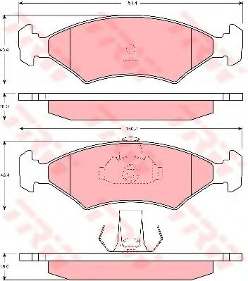 Set placute frana,frana disc FORD COURIER (J3, J5) (1996 - 2016) TRW GDB1222 piesa NOUA