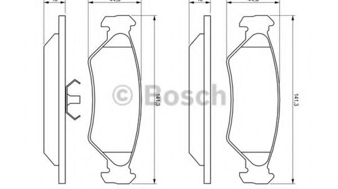 Set placute frana,frana disc FORD COURIER (JV) (1998 - 2016) BOSCH 0 986 492 020 piesa NOUA