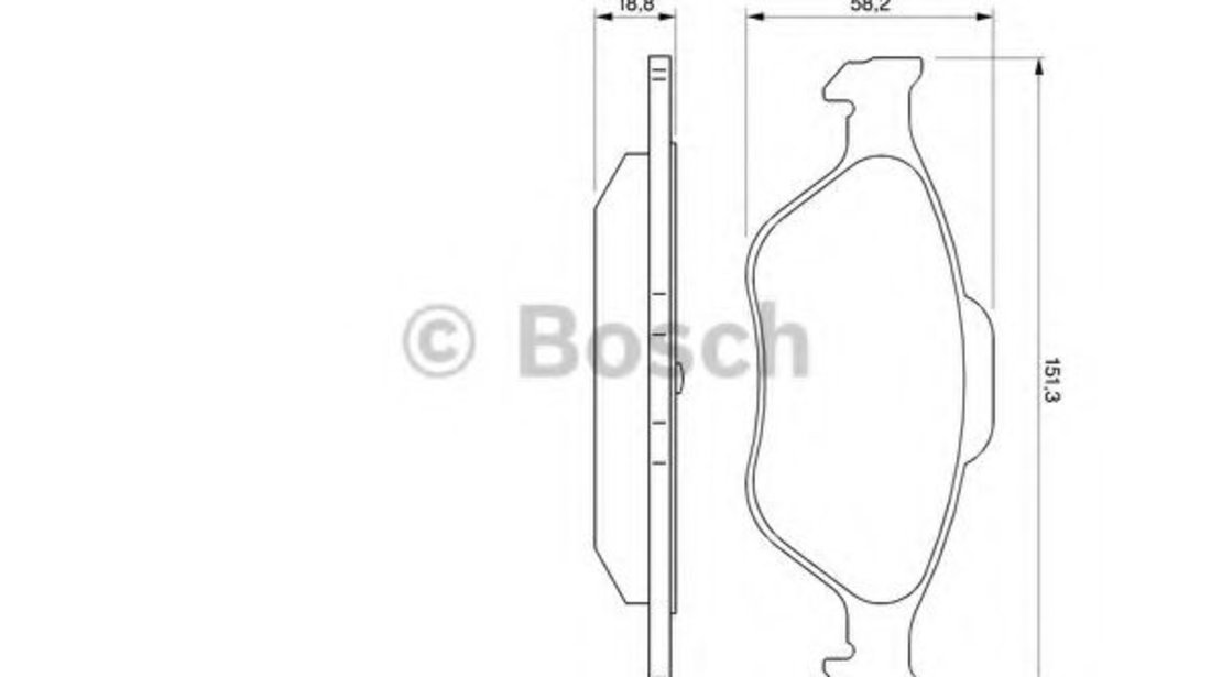 Set placute frana,frana disc FORD COURIER (JV) (1998 - 2016) BOSCH 0 986 424 558 piesa NOUA