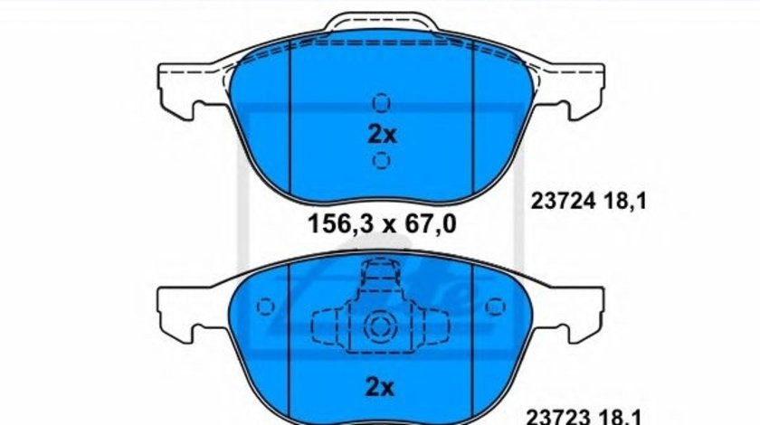 Set placute frana,frana disc FORD ECOSPORT (2011 - 2016) ATE 13.0460-7193.2 piesa NOUA