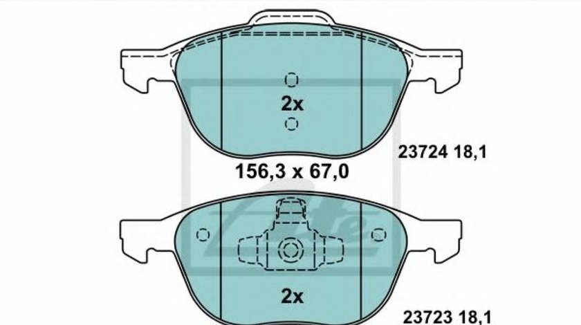Set placute frana,frana disc FORD ECOSPORT (2011 - 2016) ATE 13.0470-7193.2 - produs NOU