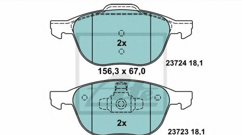 Set placute frana,frana disc FORD ECOSPORT (2011 - 2016) ATE 13.0470-7193.2 piesa NOUA