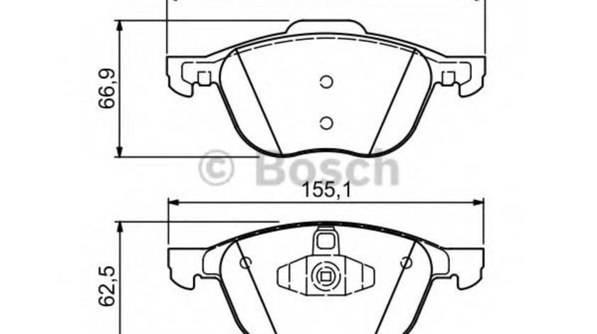 Set placute frana,frana disc FORD ECOSPORT (2011 - 2016) BOSCH 0 986 424 794 piesa NOUA